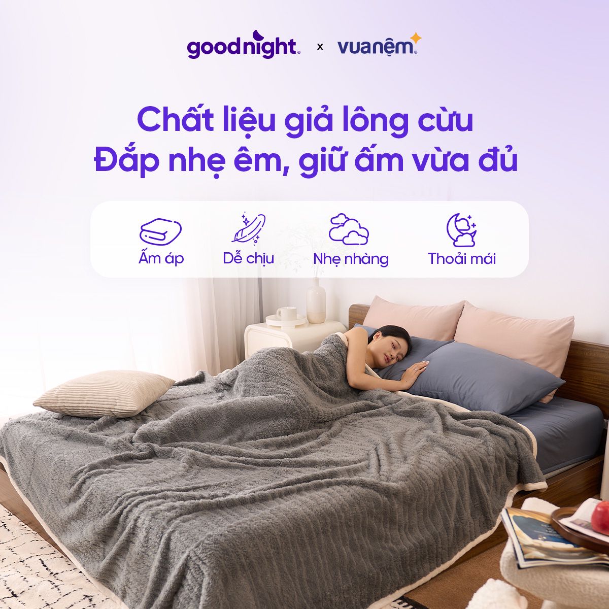 Chất liệu giả lông cừu Goodnight Sherpa