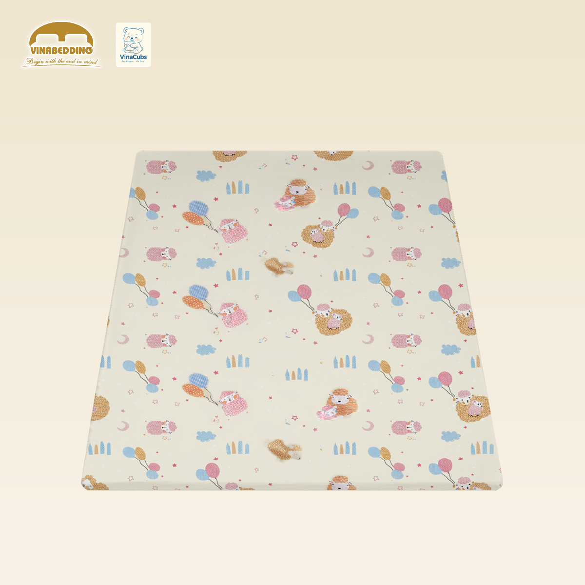 Mặt đáy chống trượt giữ tấm trải cố định an toàn cho bé