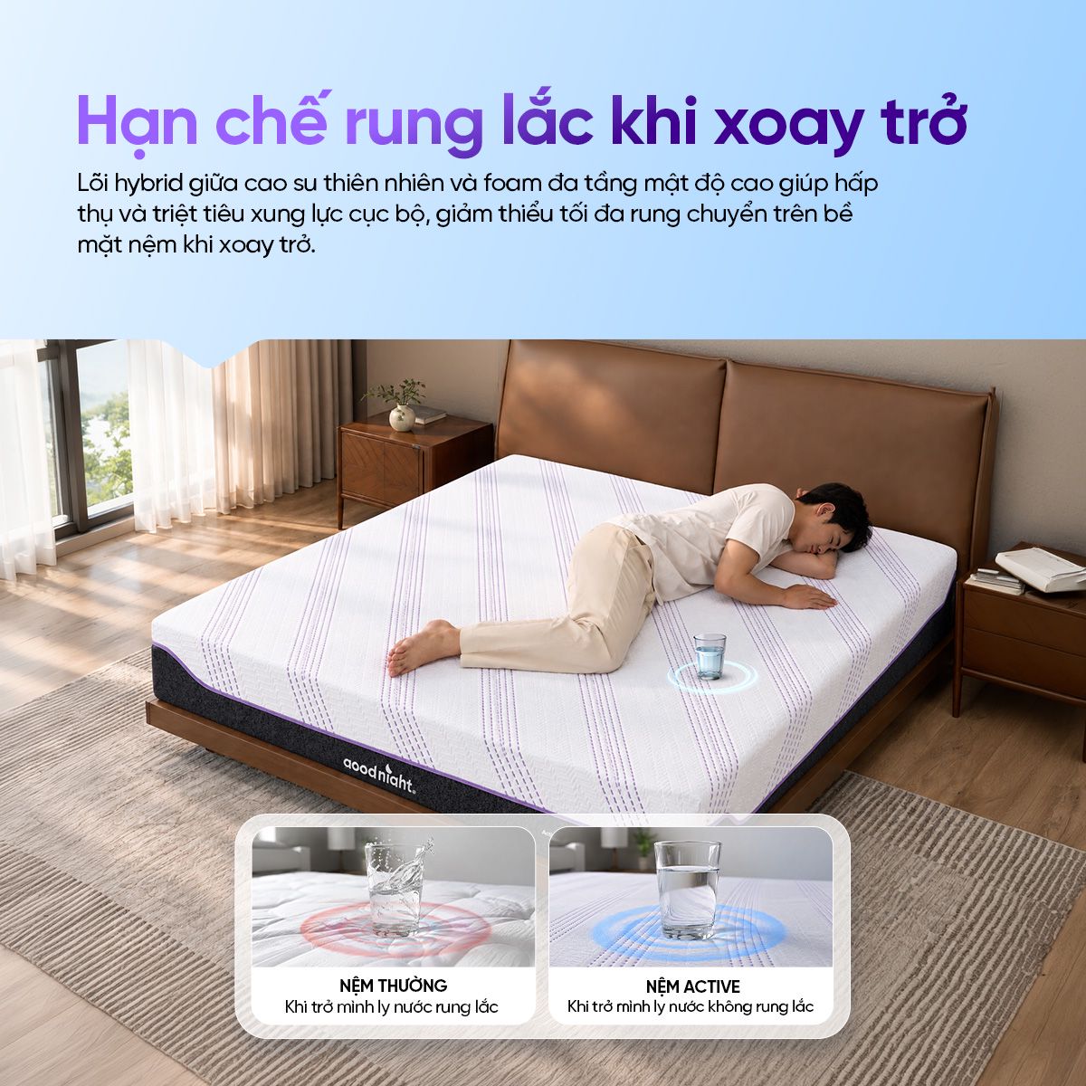 Hệ thống lò xo túi độc lập Goodnight Active Hybrid 2026