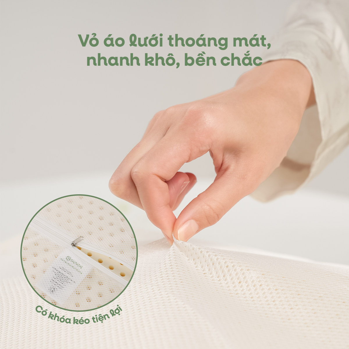 Vỏ áo lưới thoáng mát