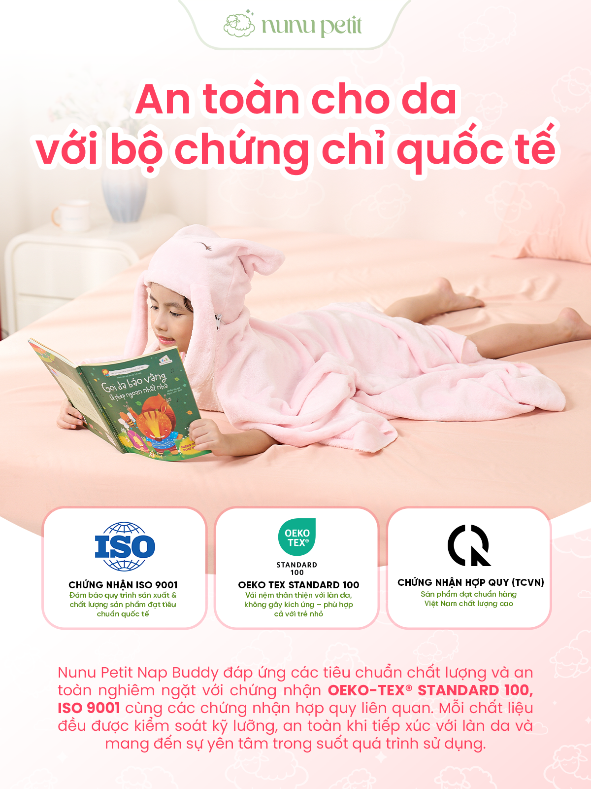 Chứng chỉ an toàn quốc tế của Nunu Petit Nap Buddy