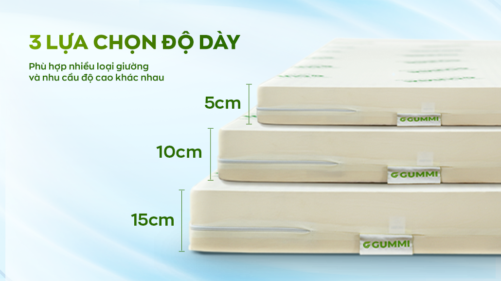 Nhiều độ dày cho nhu cầu sử dụng đa dạng