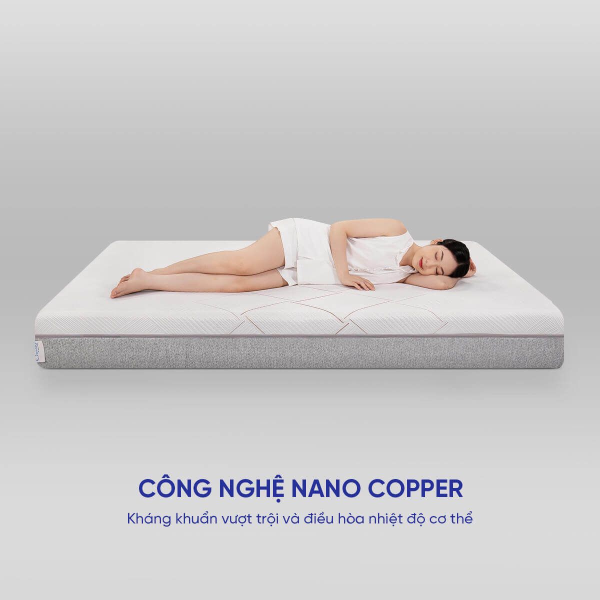 NỆM FOAM CÔNG NGHỆ NANO COPPER LÀM MÁT, NÂNG ĐỠ CHUYÊN SÂU 5 VÙNG 