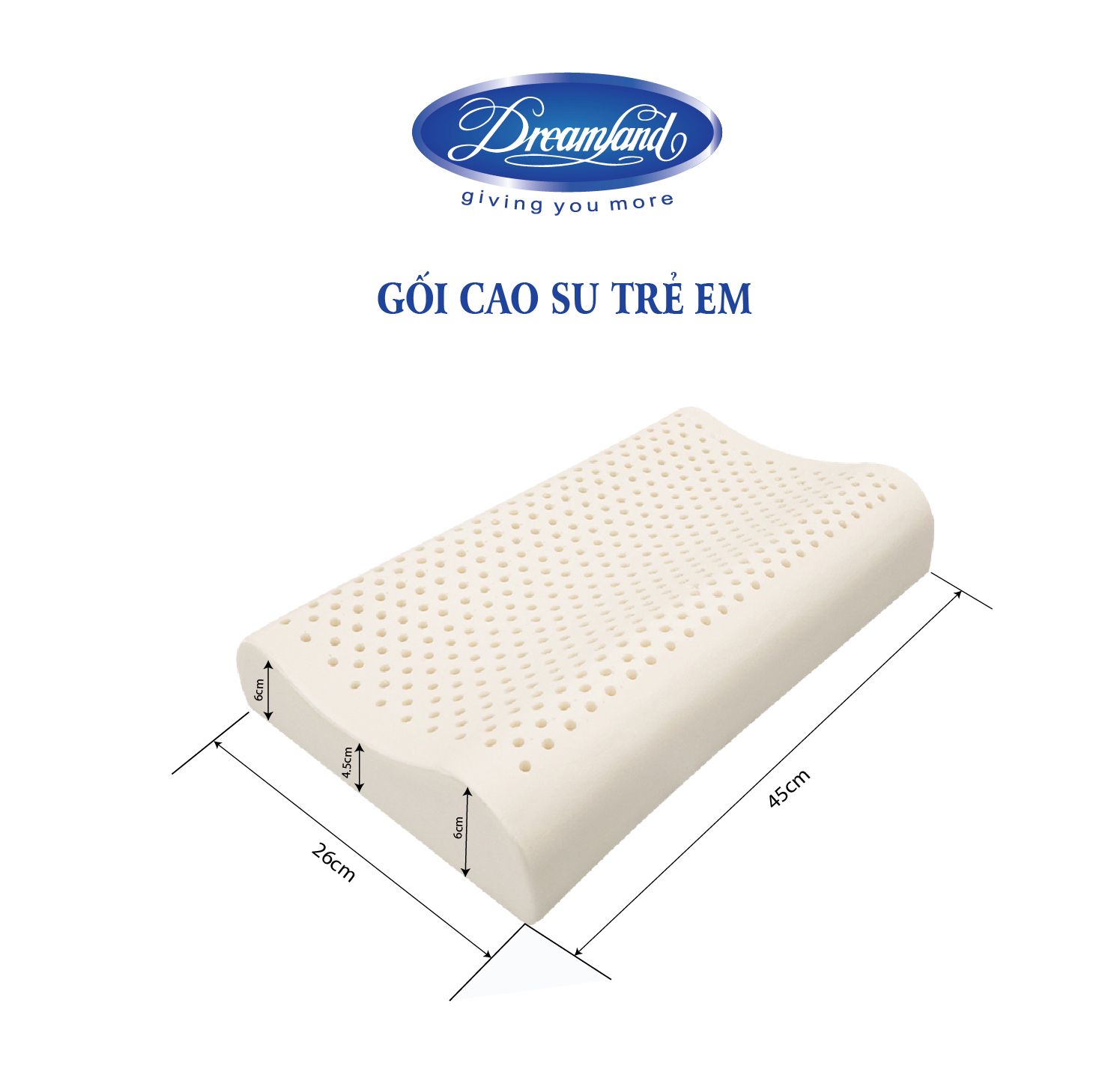 Gối cao su trẻ em Dreamland