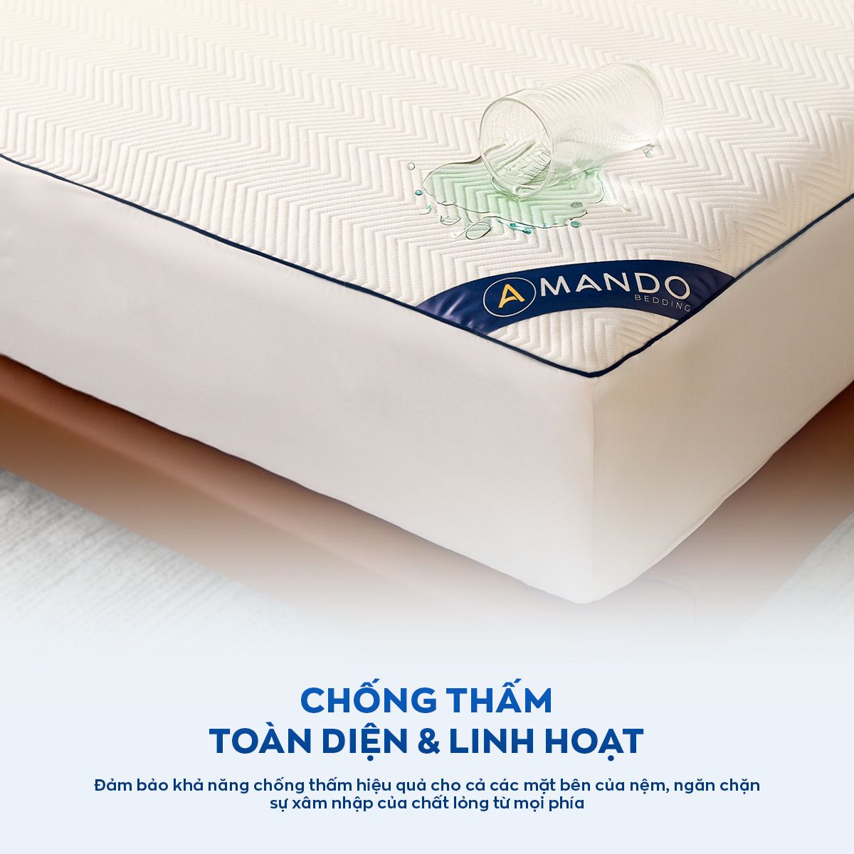 Bảo vệ nệm Amando Cool Guard chống thấm toàn diện
