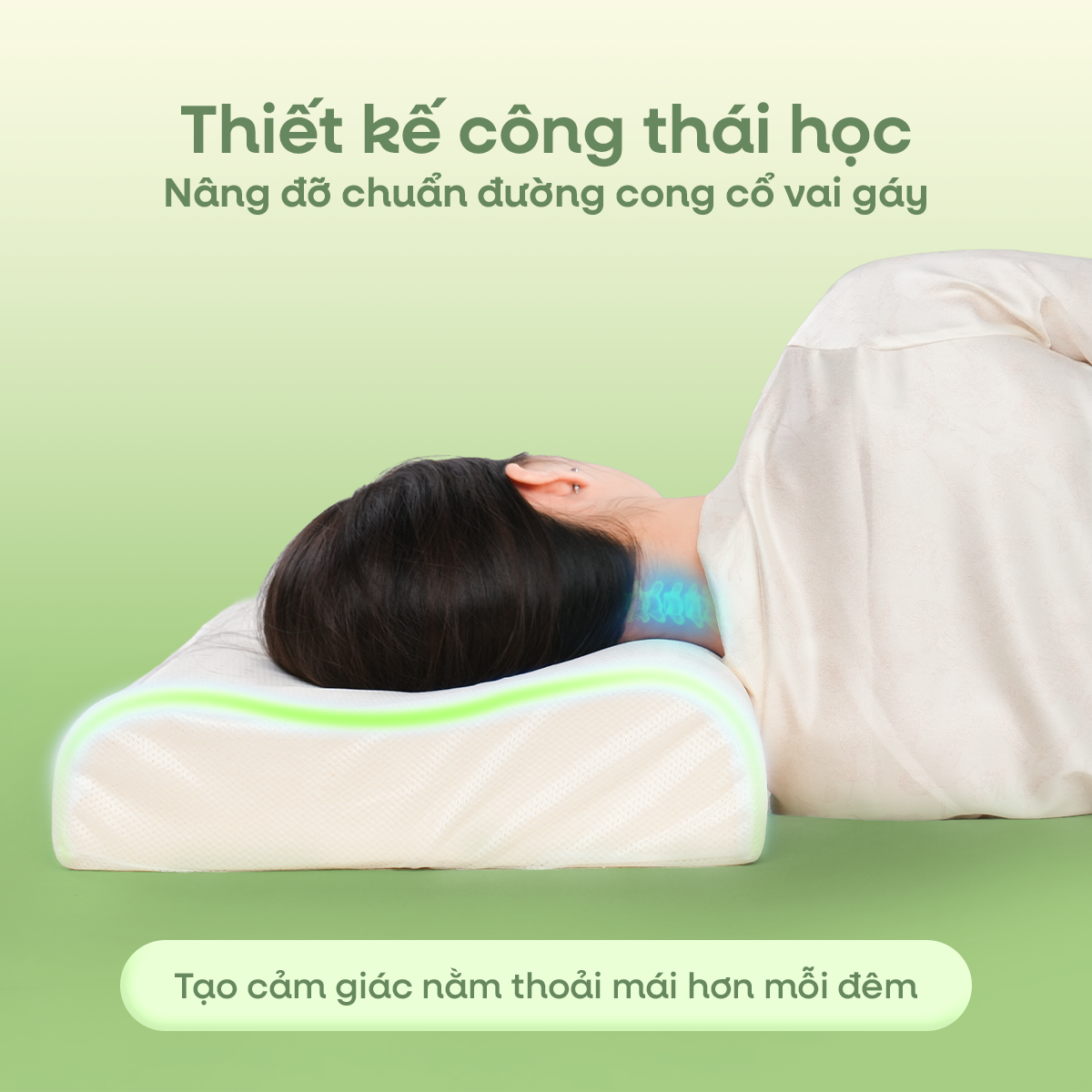 Thiết kế công thái học nâng đỡ cổ vai gáy
