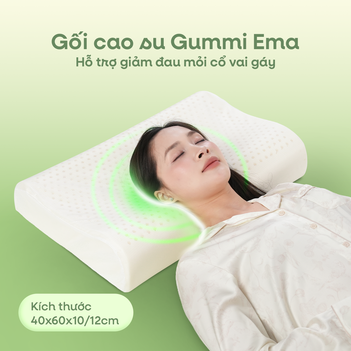 Gối cao su thiên nhiên Gummi Contour Ema