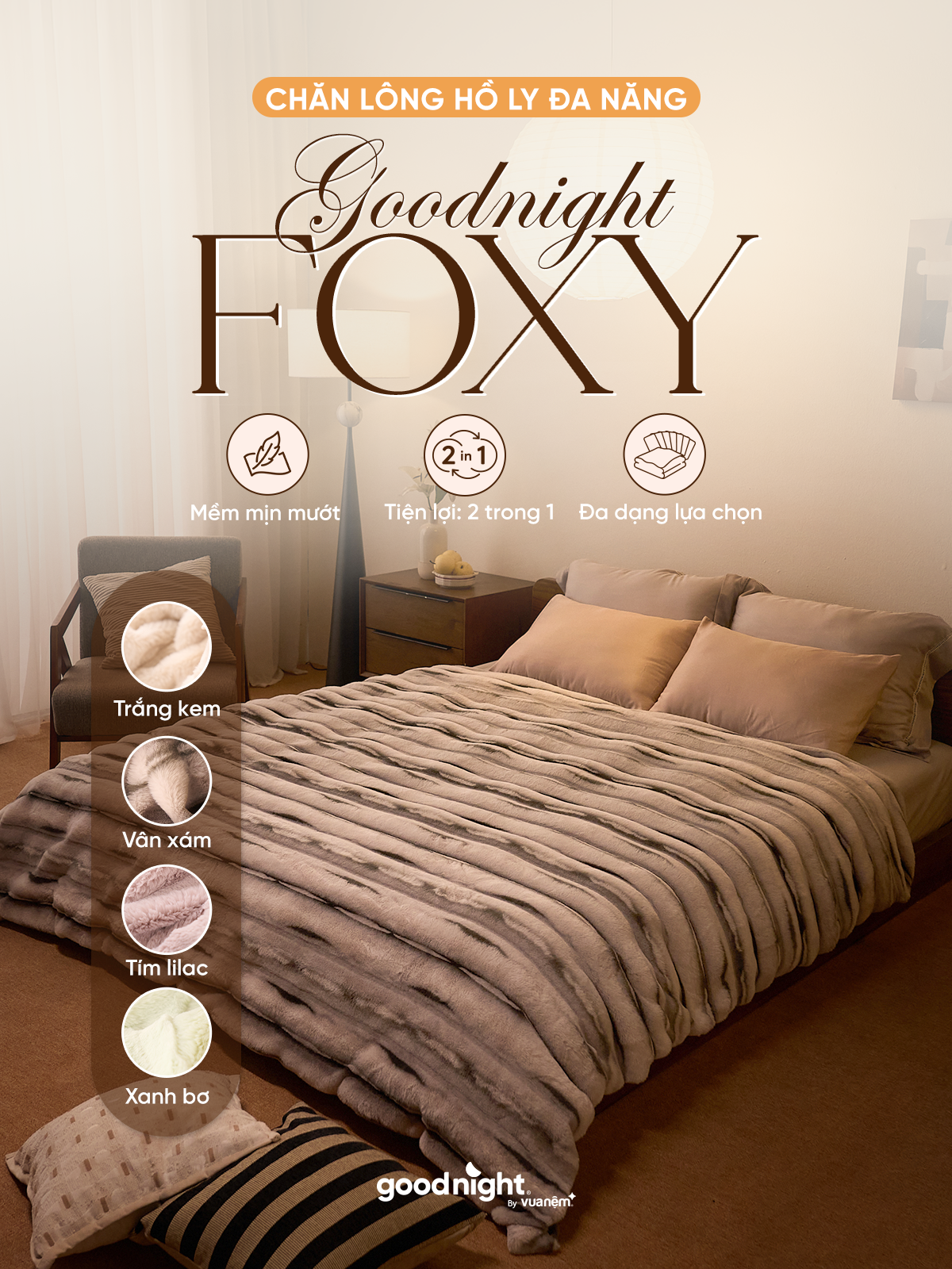 Chăn Goodnight Foxy