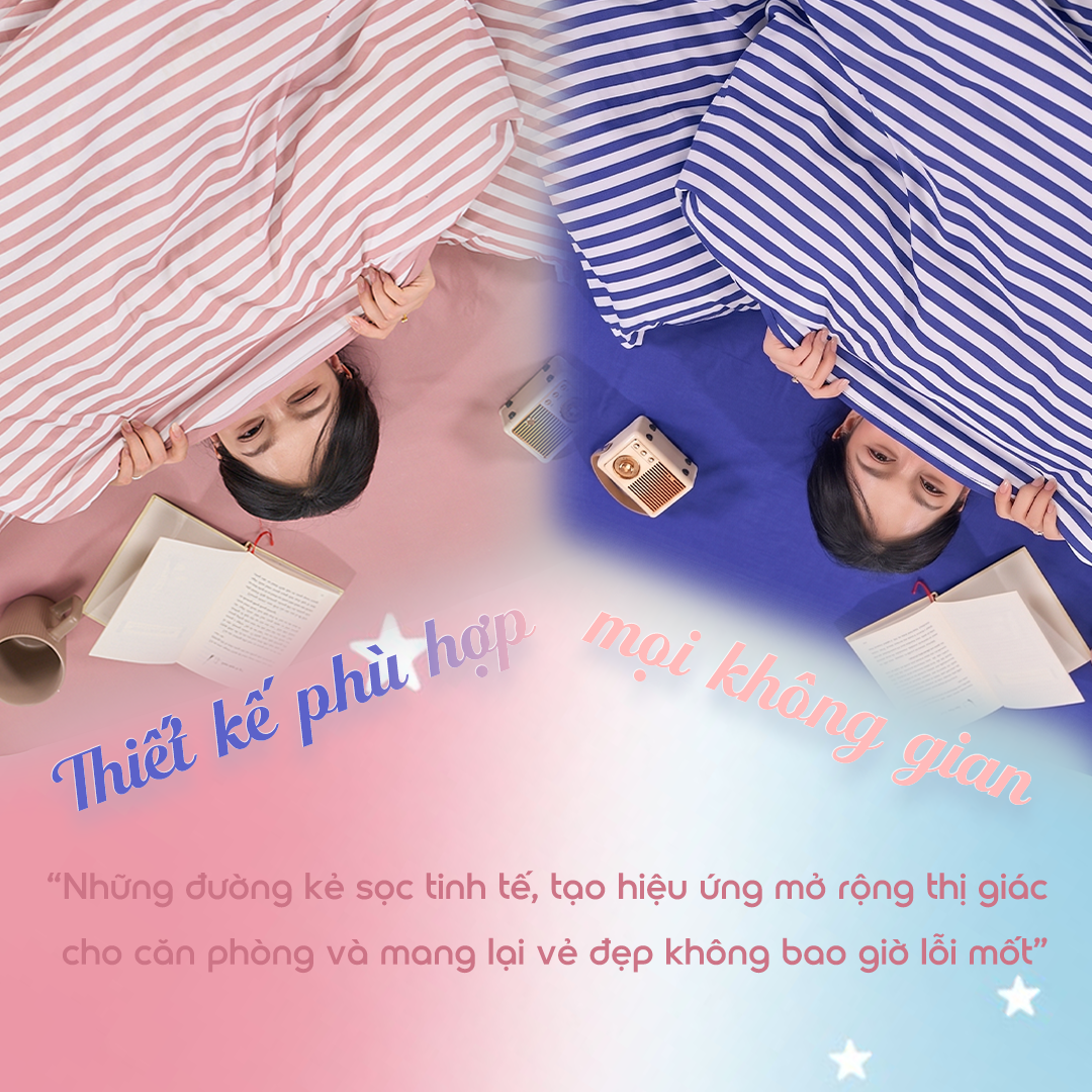 Thiết kế kẻ sọc tạo điểm nhấn cá tính cho phòng ngủ