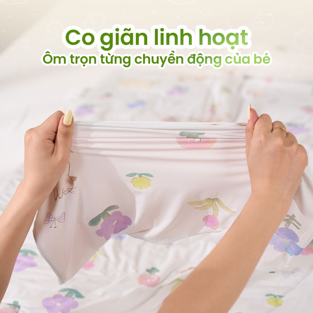 Chất liệu co giãn linh hoạt của Nunu Petit IceBear