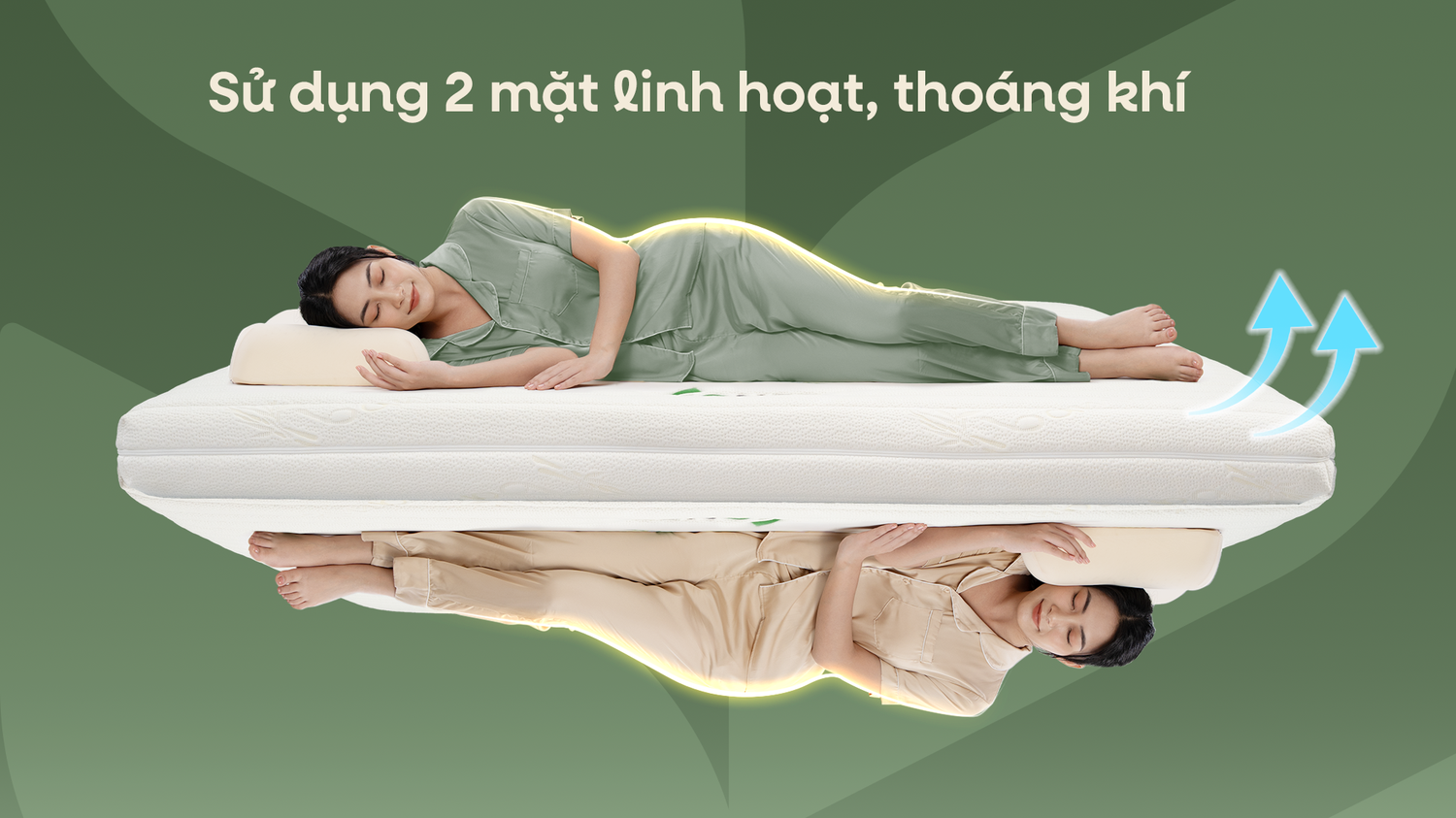 Nệm Gummi 7Zones linh hoạt hai mặt