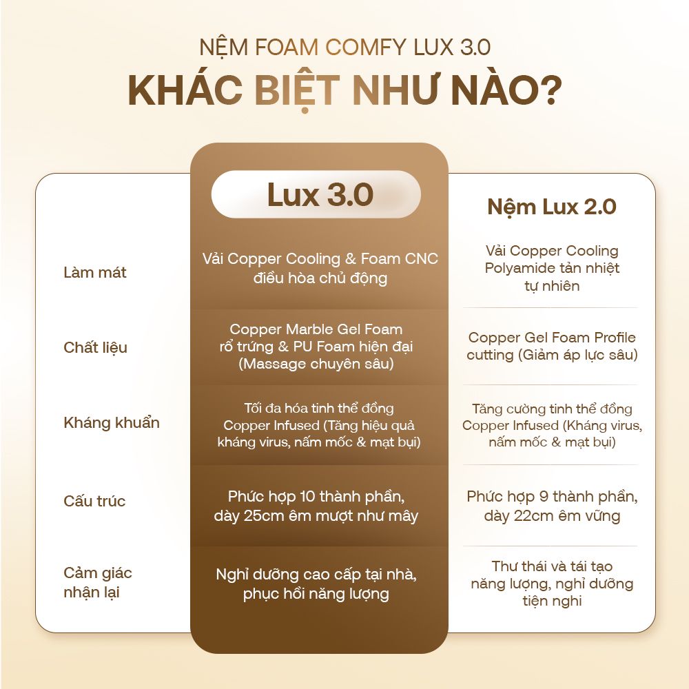 Hình ảnh giới thiệu nệm foam Comfy Lux 3.0 - 12