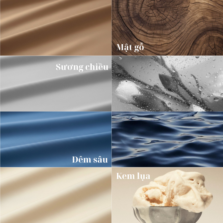 Bảng màu đơn sắc hiện đại, tinh tế