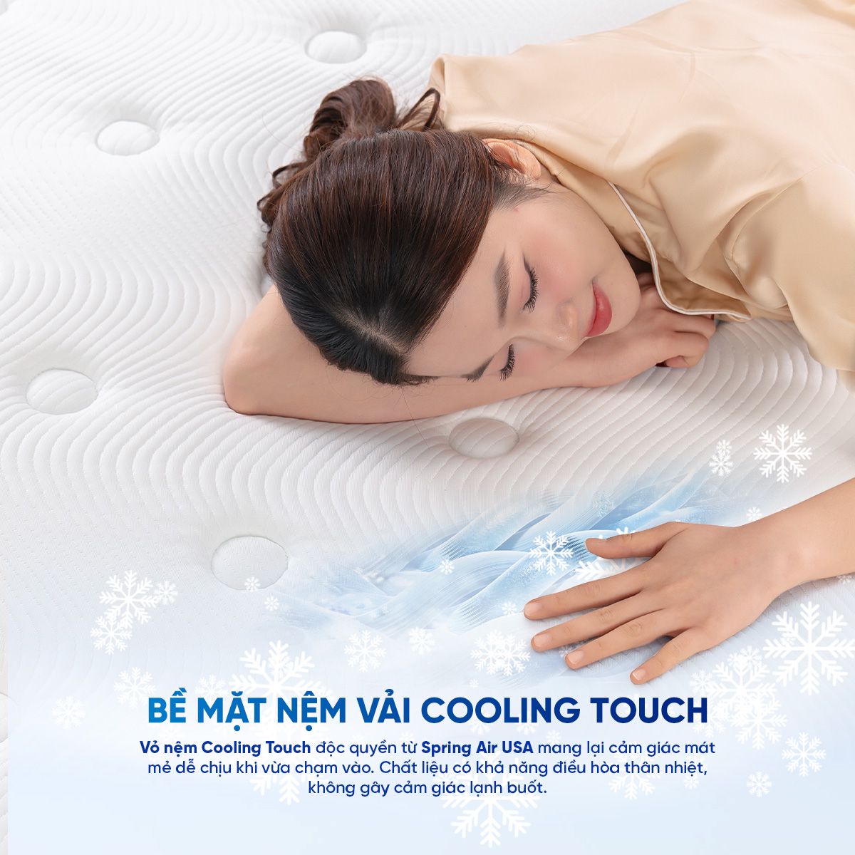 Vỏ nệm Cooling Touch duy trì giấc ngủ thoáng mát suốt đêm