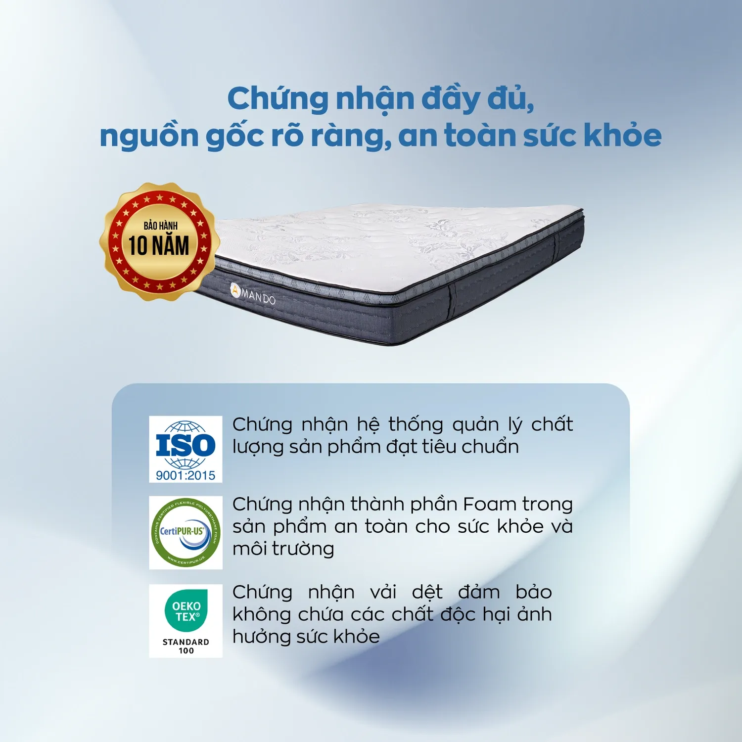 Nệm lò xo Amando Elite Plus 9