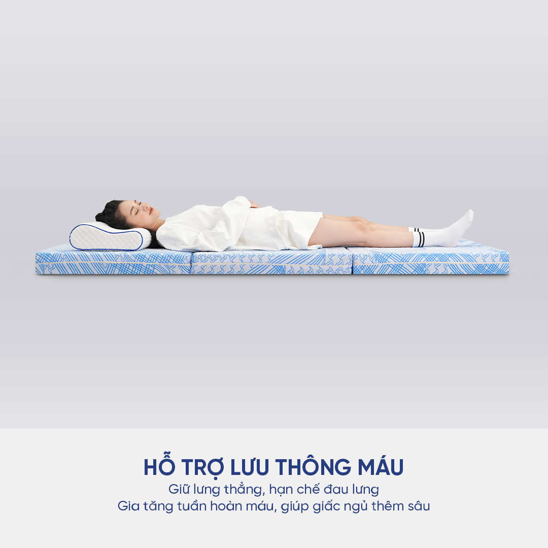 nệm cao su đa tầng kim cương titanium hỗ trợ lưu thông máu