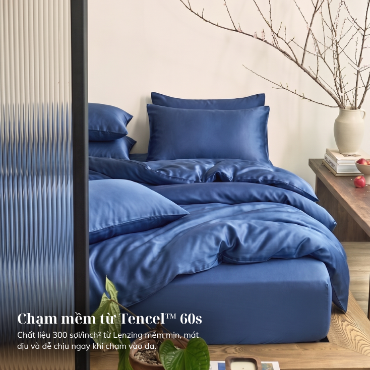 Chất liệu Tencel™ Lyocell 60s mềm mại, mịn mướt