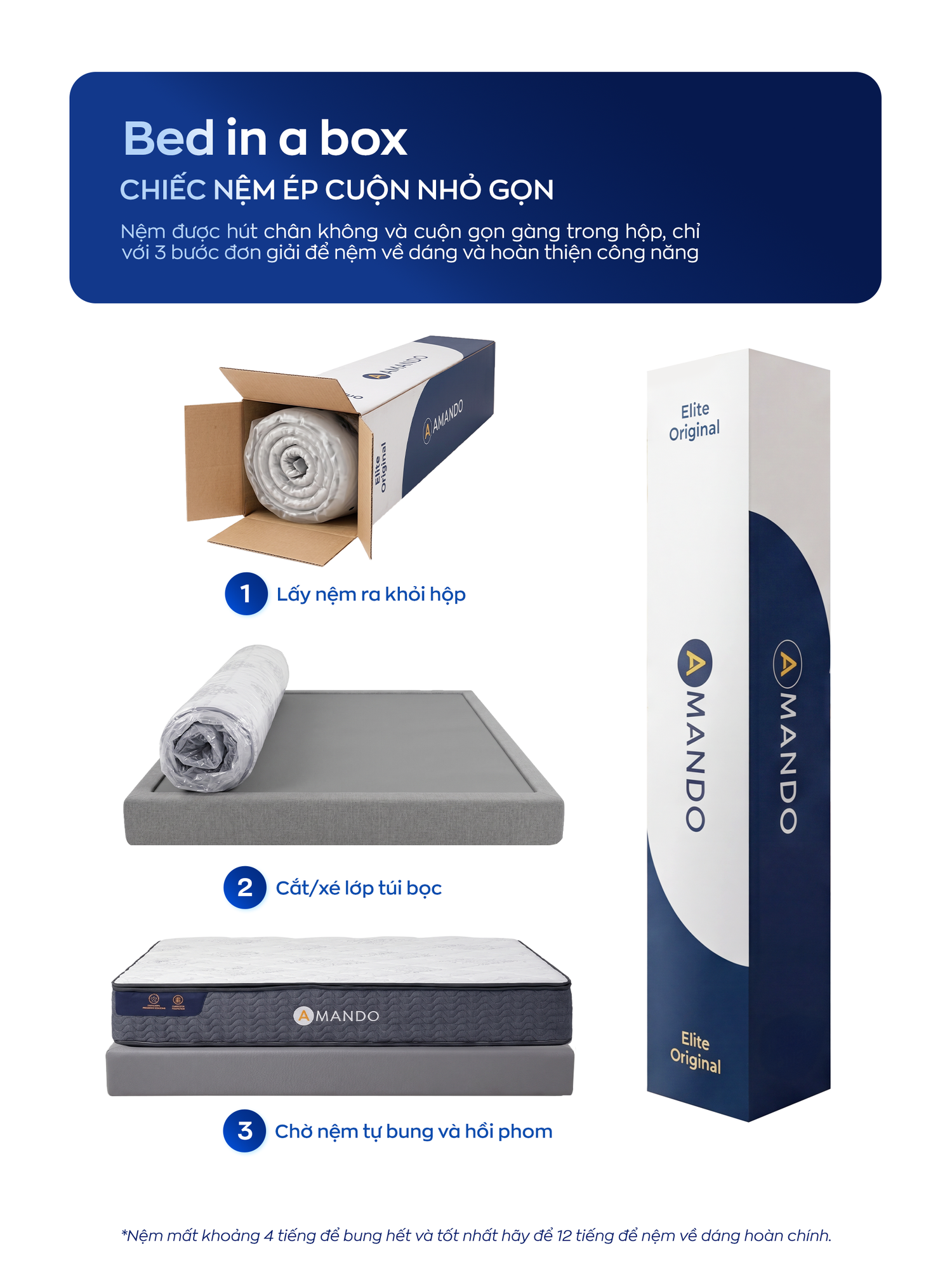 Nệm lò xo Amando Elite Original 8