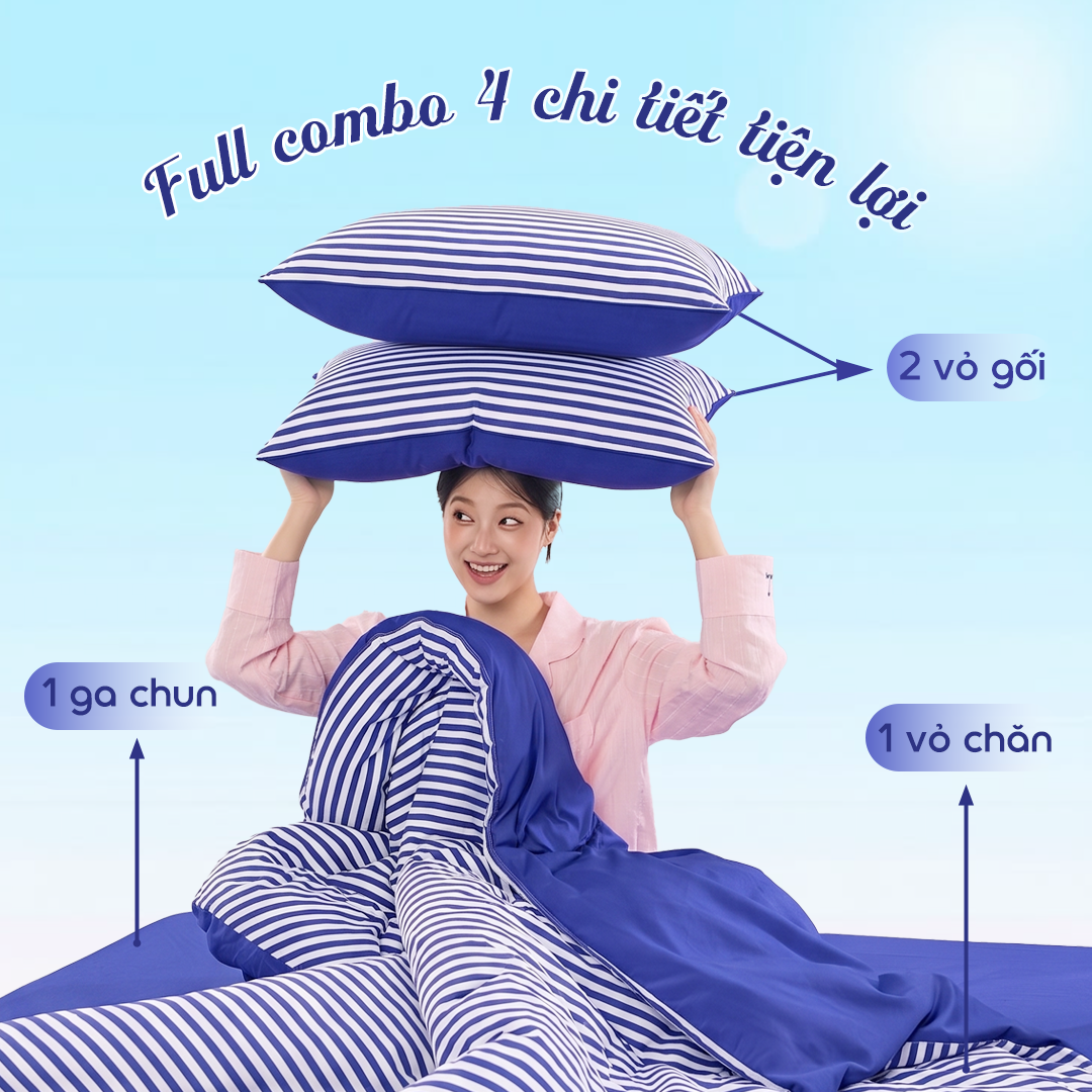 Set 4 món Goodnight Mira Mịn đồng bộ cho phòng ngủ