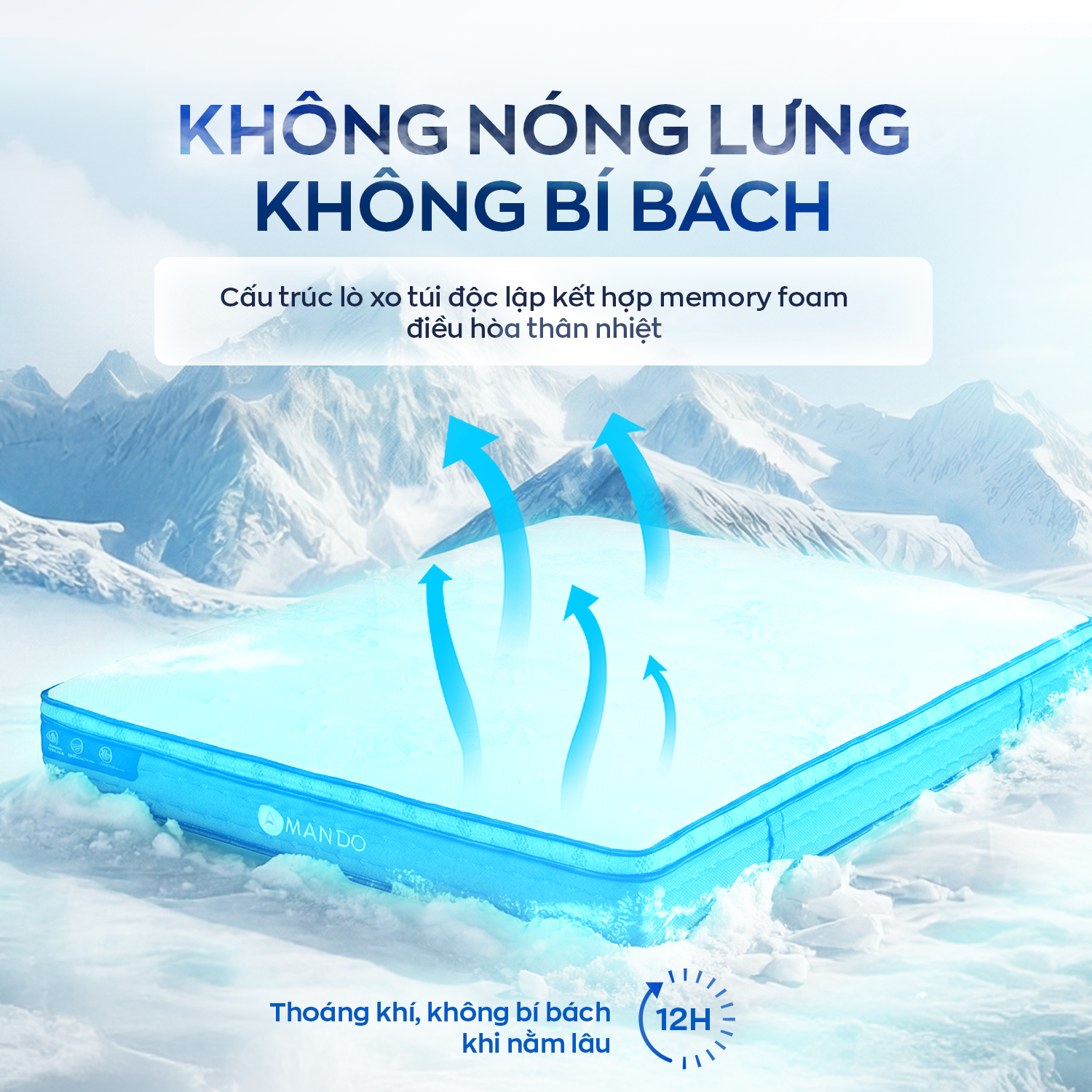 Làm mát gấp đôi, thoáng khí vượt trội – Nói không với bí bách