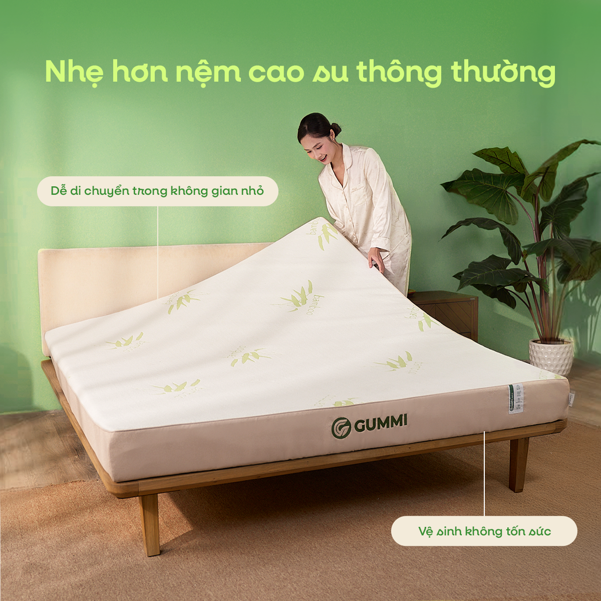 Nệm nhẹ hơn, linh hoạt khi sử dụng