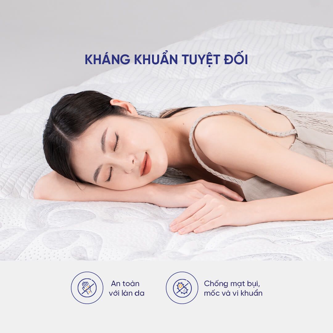nệm lò xo cao cấp điều hoà thân nhiệt serta pedic ibalance kháng khuẩn