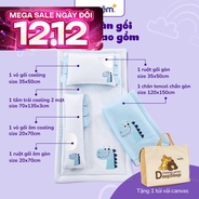 Bộ tấm trải trẻ em đi học Goodnight Deepsleep Khủng Long TC001