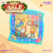 Khăn Goodnight Bandana lụa latin phiên bản linh vật