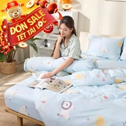 Bộ ga chun sợi gỗ thiên nhiên tencel Amando Aleena 4 chi tiết