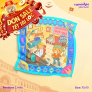 Khăn Goodnight Bandana lụa latin phiên bản linh vật