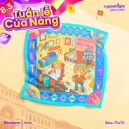 Khăn Goodnight Bandana lụa latin phiên bản linh vật