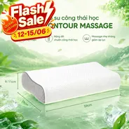 Gối cao su Gummi Contour giảm nhức mỏi, massage cổ vai gáy