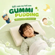 Gối cao su trẻ em Gummi Pudding 100% thiên nhiên
