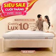 Nệm foam làm mát, kháng khuẩn nâng đỡ 5 vùng Comfy Lux 1.0