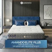 Nệm lò xo túi độc lập Amando Elite Plus ngủ mát, êm sâu dày 25cm