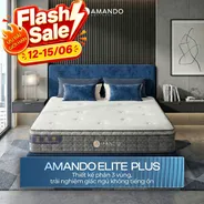 Nệm lò xo túi độc lập Amando Elite Plus ngủ mát, êm sâu dày 25cm