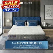 Nệm lò xo túi độc lập Amando Elite Plus ngủ mát, êm sâu dày 25cm