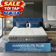 Nệm lò xo túi độc lập Amando Elite Plus ngủ mát, êm sâu dày 25cm