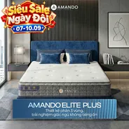 Nệm lò xo túi độc lập Amando Elite Plus ngủ mát, êm sâu dày 25cm