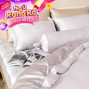 Bộ chăn ga phủ chần lụa tencel cao cấp Amando Élan 5 chi tiết (TC001 và TC005)