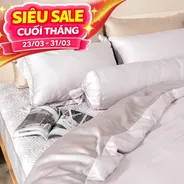 Bộ chăn ga phủ chần lụa tencel cao cấp Amando Élan 5 chi tiết (TC001 và TC005)