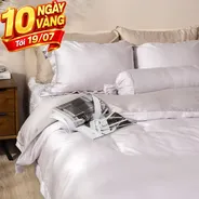 Bộ chăn ga chun chần lụa tencel cao cấp Amando Élan 5 chi tiết (TC001 và TC005)
