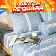 Bộ Ga chun microfiber Amando Ellie họa tiết 4 chi tiết