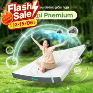 Nệm cao su thiên nhiên Gummi Premium detox giấc ngủ