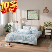 Bộ ga chun sợi gỗ thiên nhiên tencel Amando Aleena 5 chi tiết