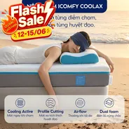[BST Ngủ Mát] Nệm foam iComfy Coolax đa tầng thoáng mát, massage thư giãn dày 15cm