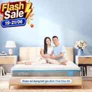 [BST Ngủ Mát] Nệm foam iComfy Coolax đa tầng thoáng mát, massage thư giãn dày 15cm