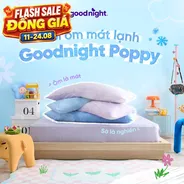 (BST Ngủ Mát) Ruột gối ôm êm ái hiện đại Goodnight Poppy chuẩn công thái học, phù hợp với cơ thể người Việt