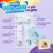 Bộ tấm trải trẻ em đi học Goodnight Deepsleep Khủng Long TC001