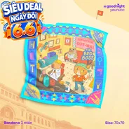 Khăn Goodnight Bandana lụa latin phiên bản linh vật